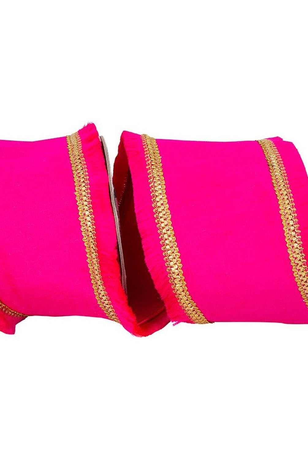 Shop For 4in Fringe Gilded Dupioni Ribbon: Fuchsia (5 Yards)