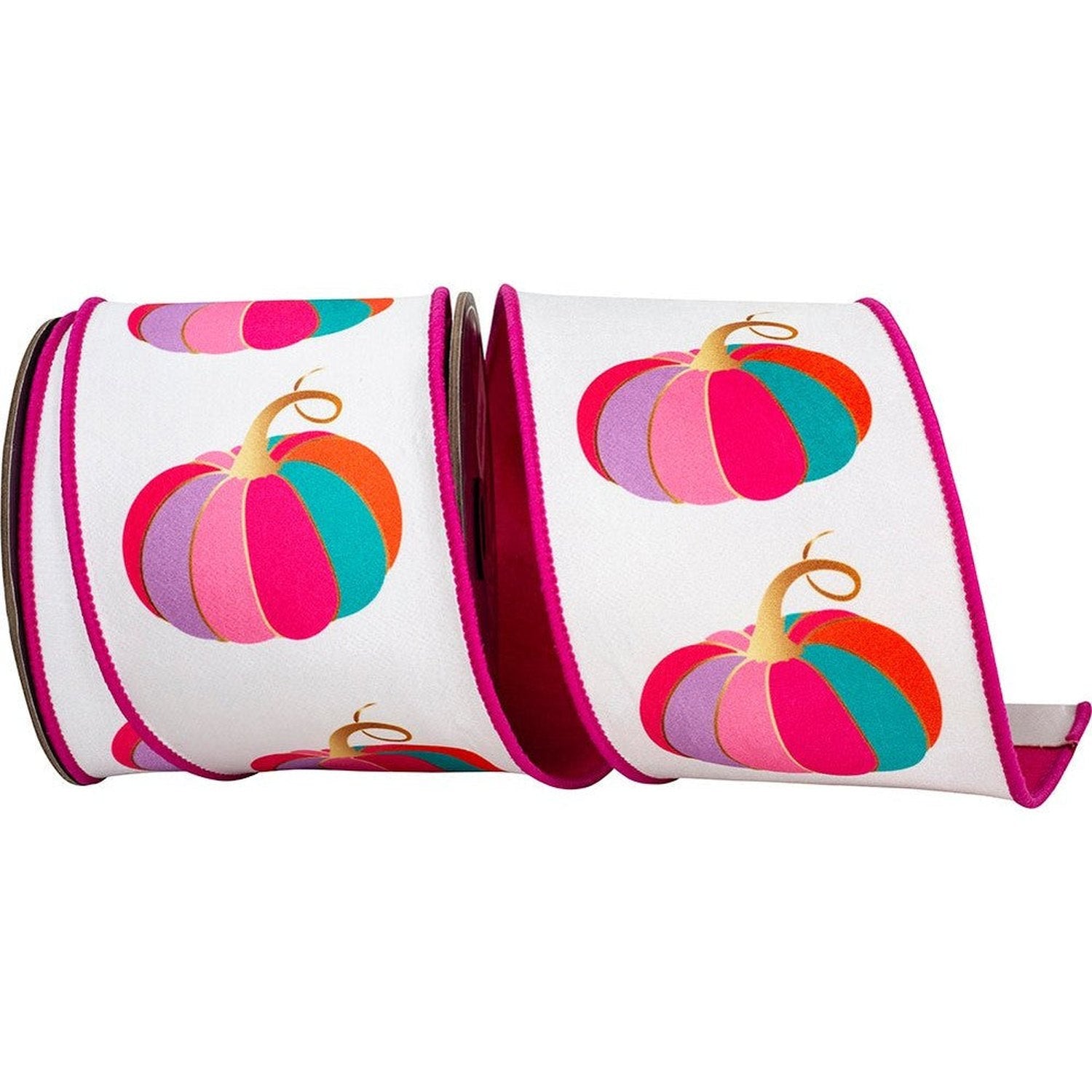 Shop For 4in Fuchsia Pumpkin Ribbon (10 Yards)