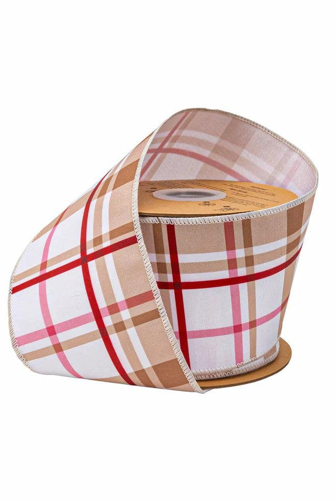Shop For 4in Gingerbread Plaid Theme Ribbon (10 Yards)