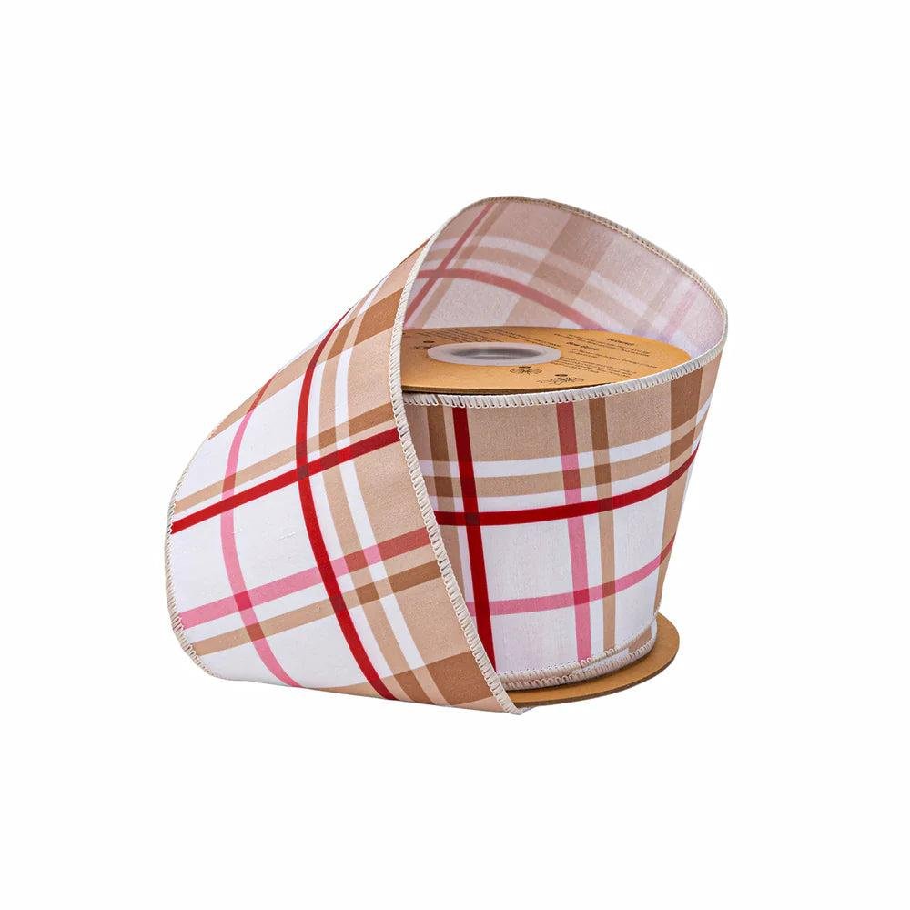 Shop For 4in Gingerbread Plaid Theme Ribbon (10 Yards)