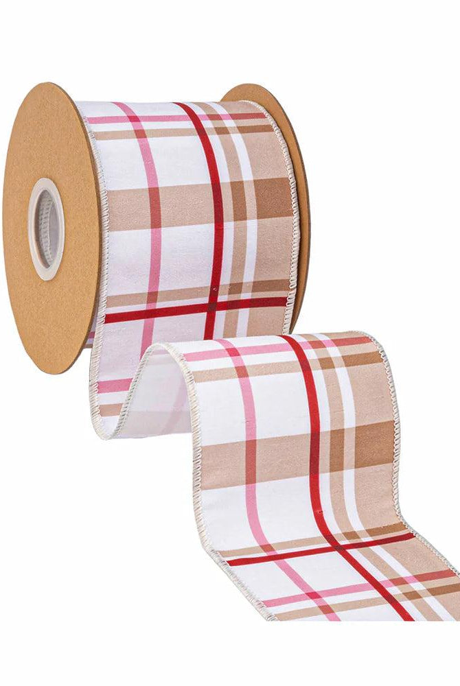 Shop For 4in Gingerbread Plaid Theme Ribbon (10 Yards)