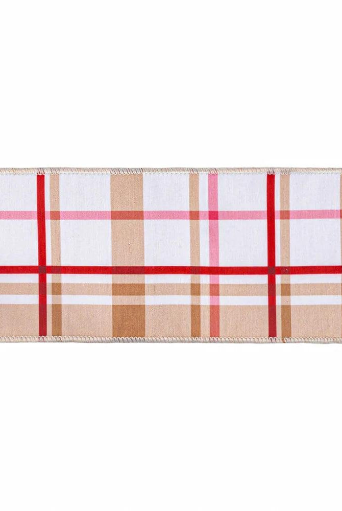 Shop For 4in Gingerbread Plaid Theme Ribbon (10 Yards)