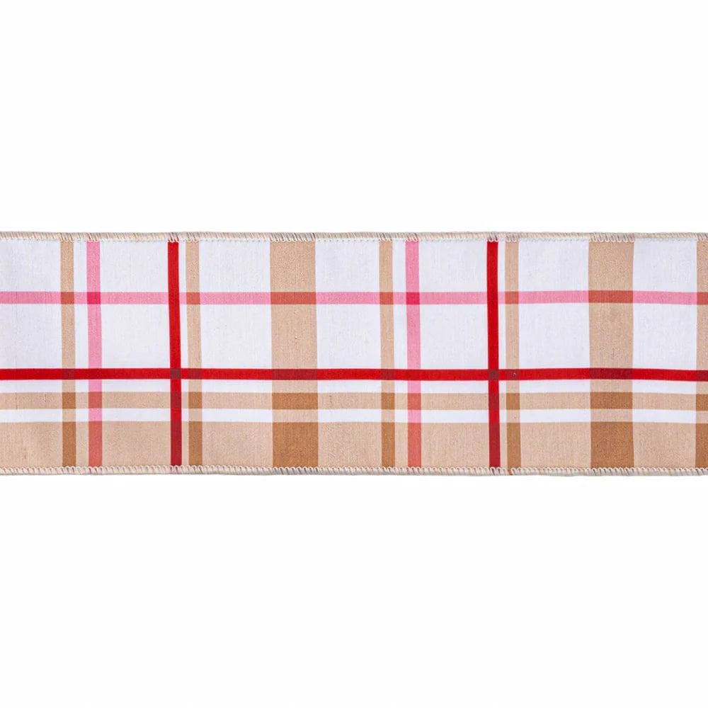 Shop For 4in Gingerbread Plaid Theme Ribbon (10 Yards)