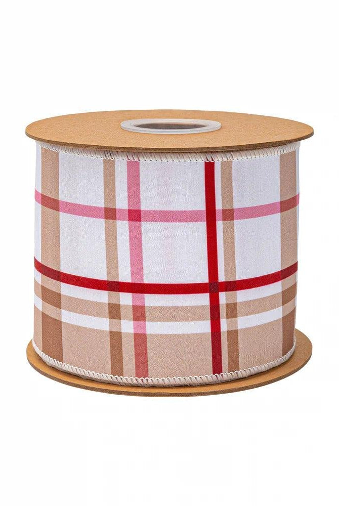 Shop For 4in Gingerbread Plaid Theme Ribbon (10 Yards)