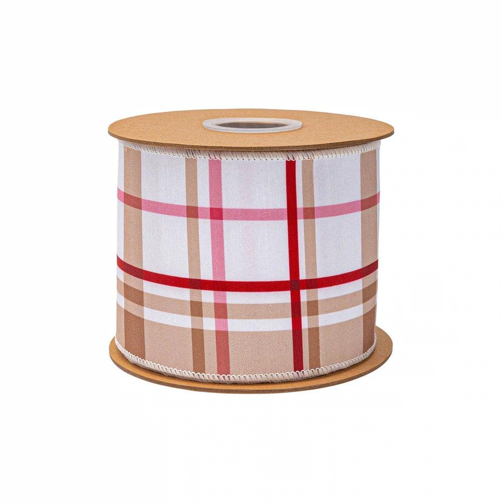 Shop For 4in Gingerbread Plaid Theme Ribbon (10 Yards)