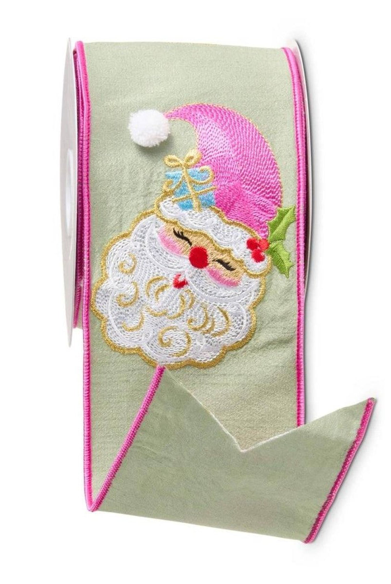 Shop For 4in Gingerbread Santa Ribbon: Green (10 Yards)