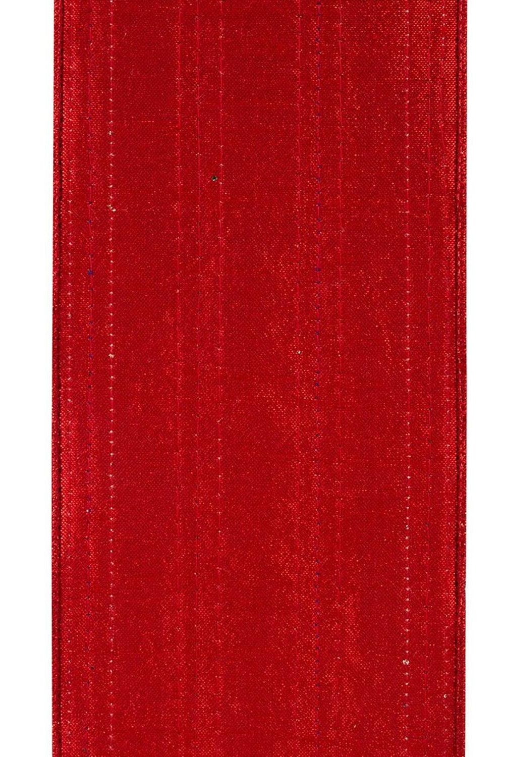 Shop For 4in Glitter Stripe Fiesta Ribbon: Red (5 Yards)