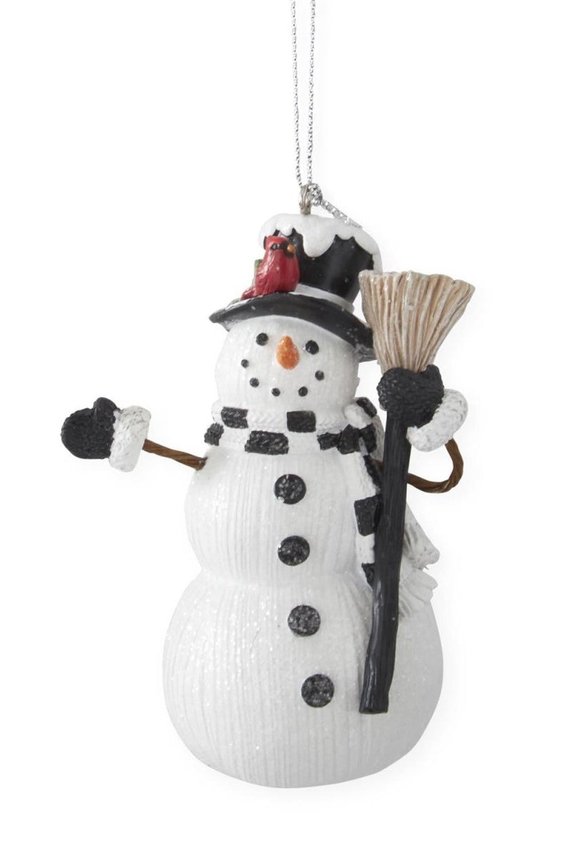 Shop For 4in Glittered Resin Snowmen Ornaments (Set of 2)