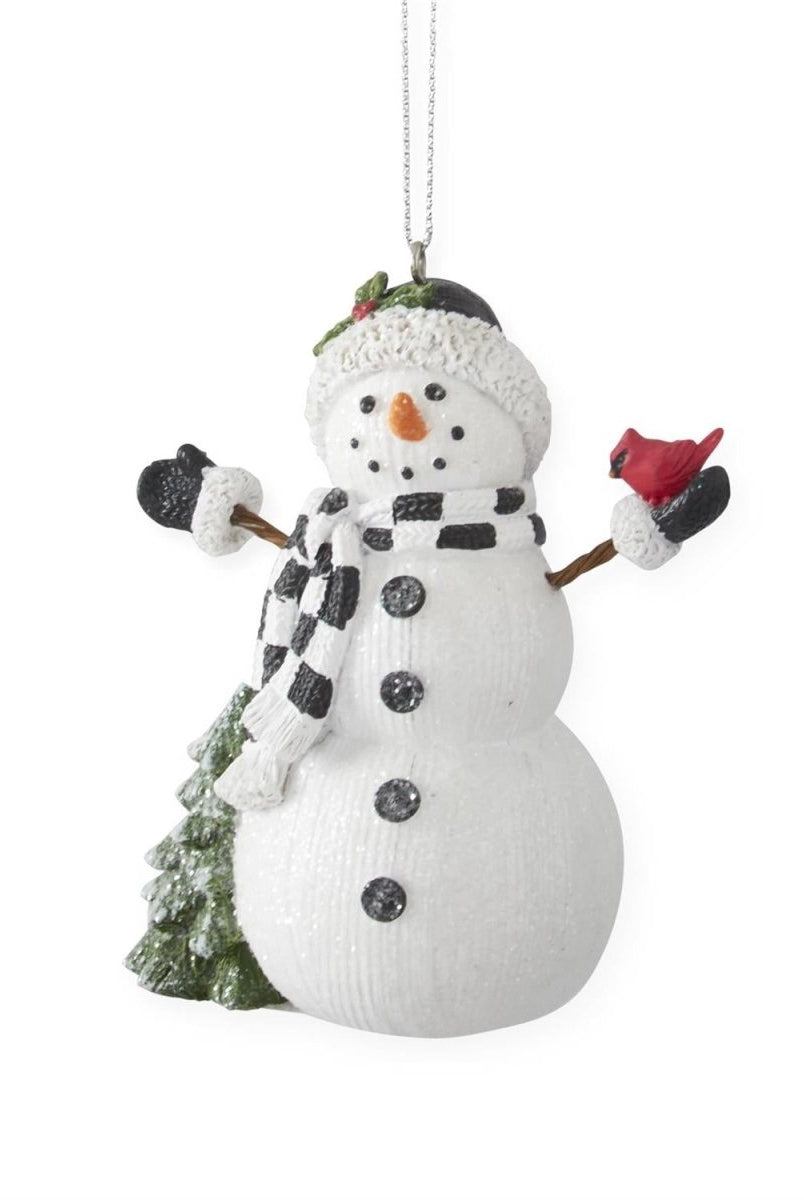 Shop For 4in Glittered Resin Snowmen Ornaments (Set of 2)