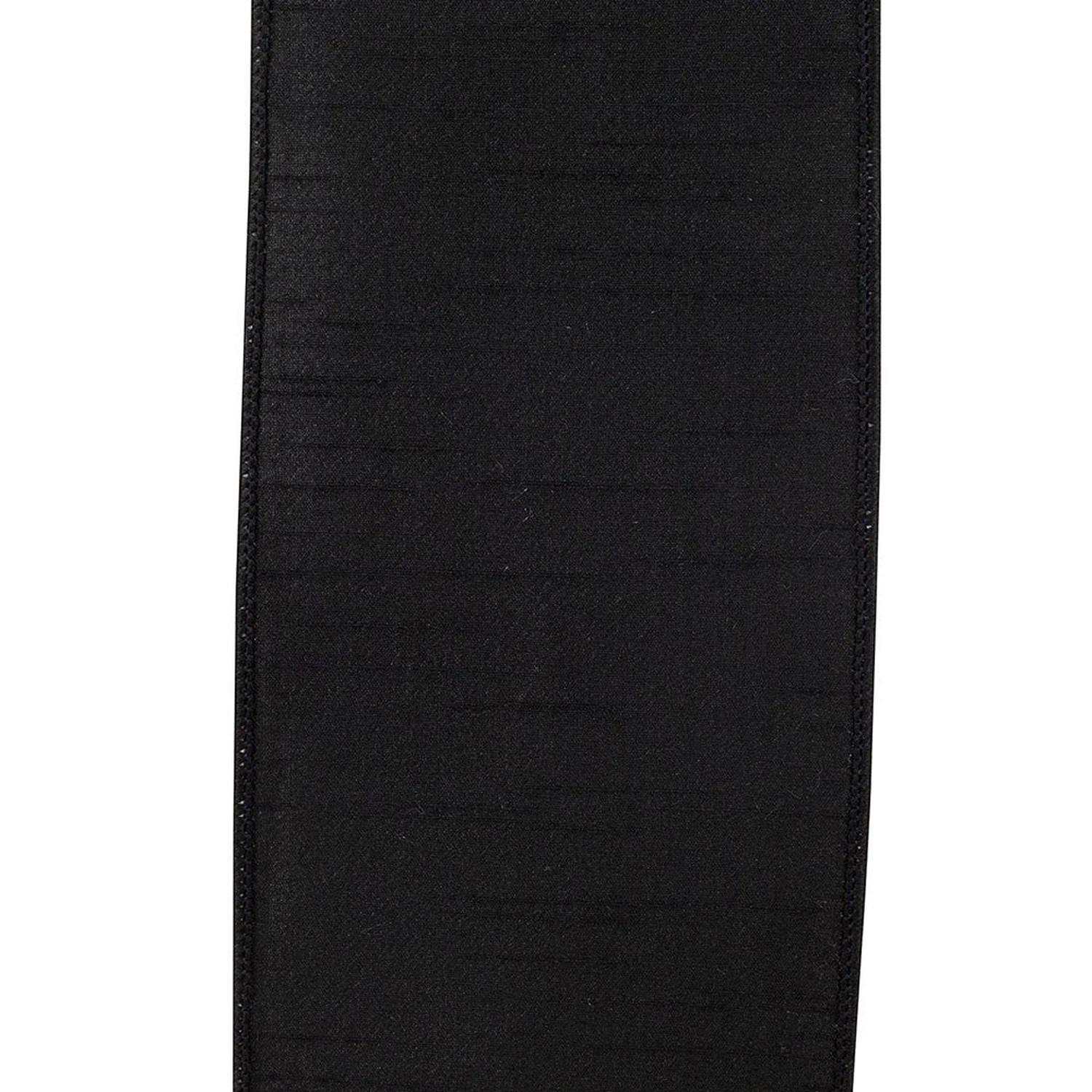 Shop For 4in Grand Diamond Dupioni Ribbon: Black/White (10 Yards)