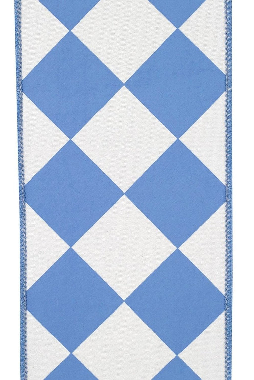 Shop For 4in Grand Diamond Dupioni Ribbon: Blue/White (10 Yards)