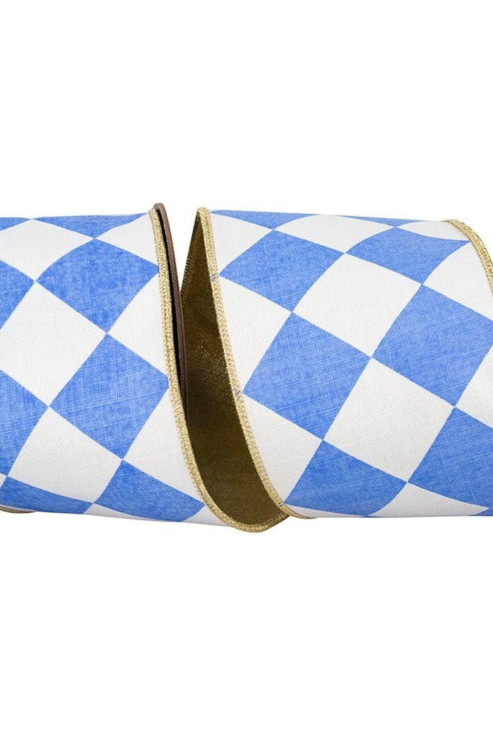 Shop For 4in Grand Diamond Dupioni Ribbon: French Blue/White (10 Yards)