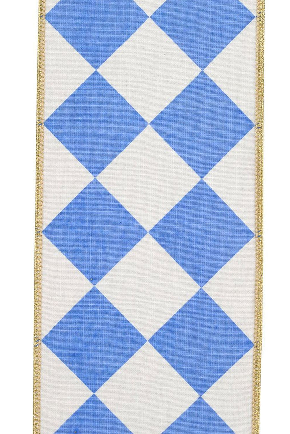 Shop For 4in Grand Diamond Dupioni Ribbon: French Blue/White (10 Yards)