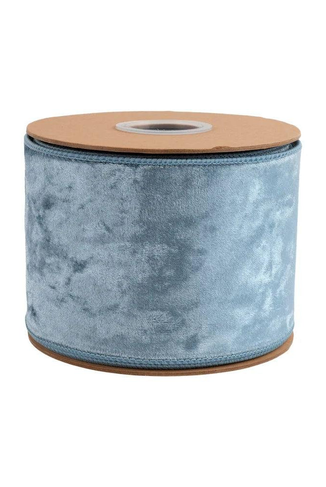 Shop For 4in Heritage Velvet Ribbon: French Blue (10 Yards)