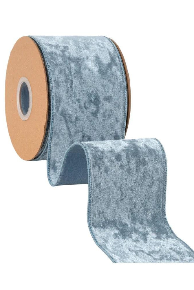 Shop For 4in Heritage Velvet Ribbon: French Blue (10 Yards)