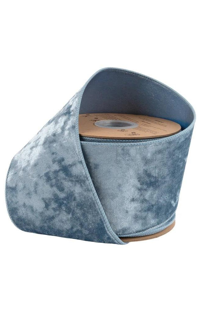 Shop For 4in Heritage Velvet Ribbon: French Blue (10 Yards)