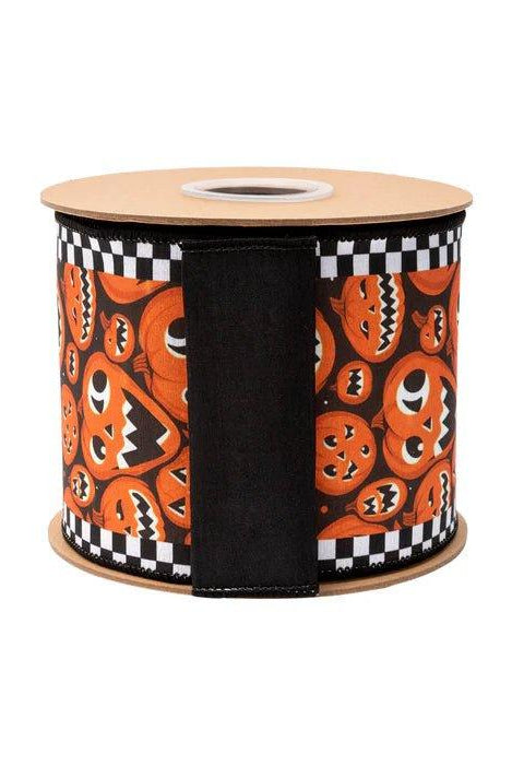 Shop For 4in Jack - o - Lanterns and Check Edging Ribbon (10 Yards)