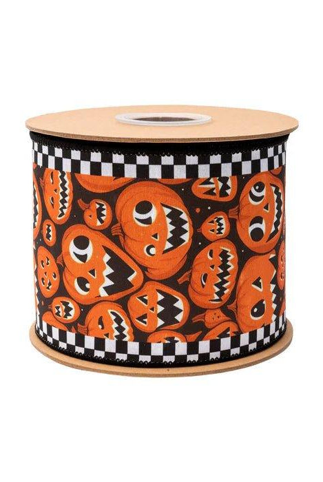 Shop For 4in Jack - o - Lanterns and Check Edging Ribbon (10 Yards)