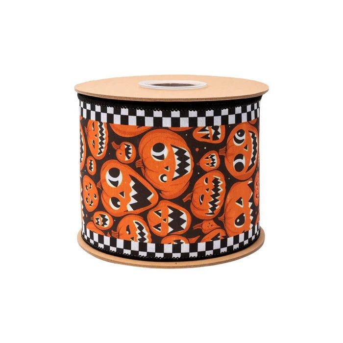 Shop For 4in Jack - o - Lanterns and Check Edging Ribbon (10 Yards)