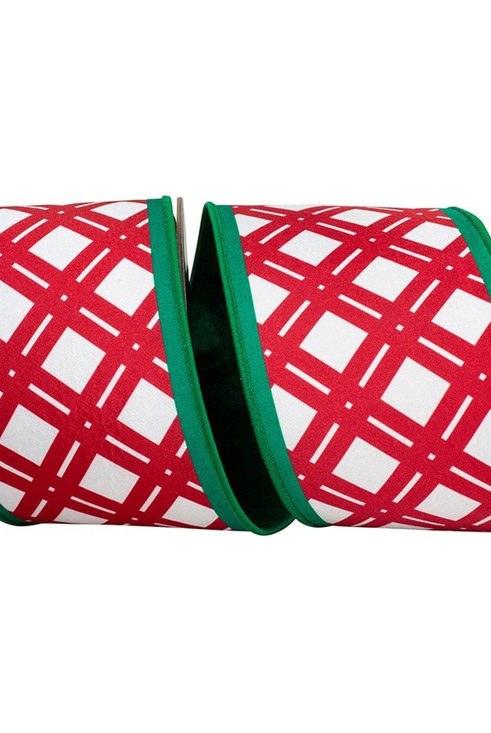 Shop For 4in Lattice Dupioni Ribbon: Red & Green (10 Yards)