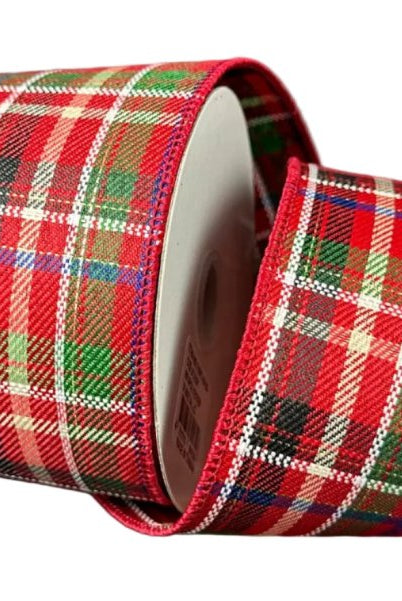 Shop For 4in Lauren Homespun Plaid Ribbon: Red, Green and Blue (10 Yards)