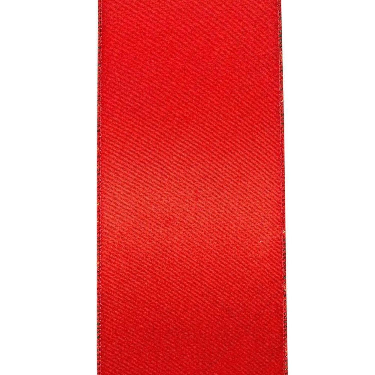 Shop For 4in Metallic Diagonal Plaid Ribbon: Red (10 Yards)