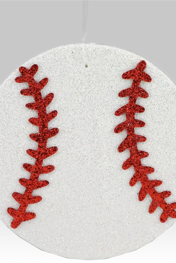 Shop For 4in Metallic Glitter Baseball Ornament