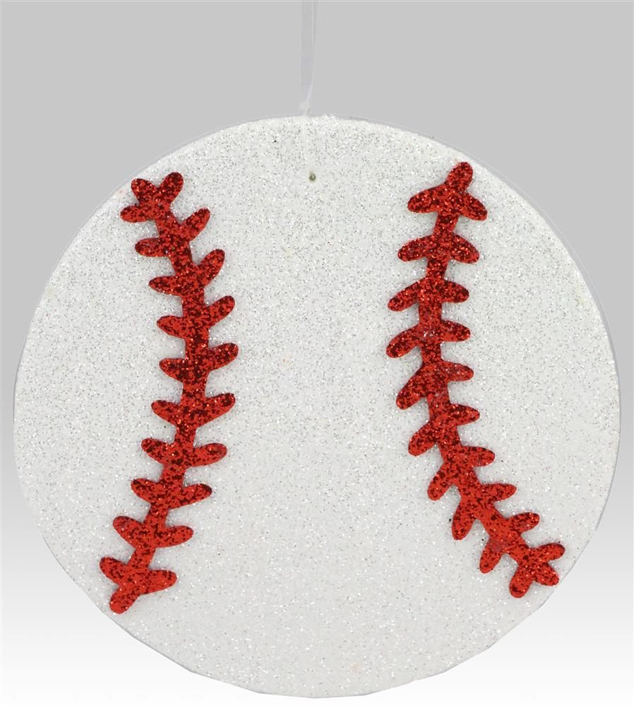 Shop For 4in Metallic Glitter Baseball Ornament