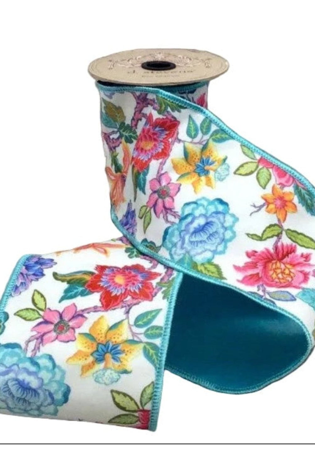 Shop For 4in Mix Colorful Floral Ribbon: Multi (10 Yards)