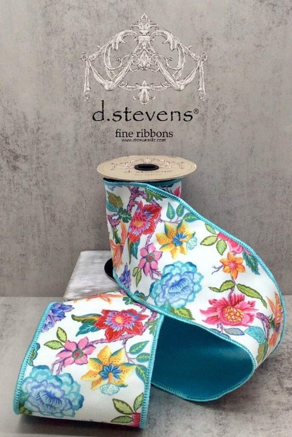 Shop For 4in Mix Colorful Floral Ribbon: Multi (10 Yards)