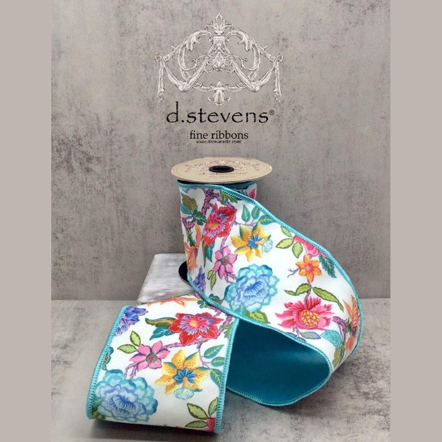 Shop For 4in Mix Colorful Floral Ribbon: Multi (10 Yards)