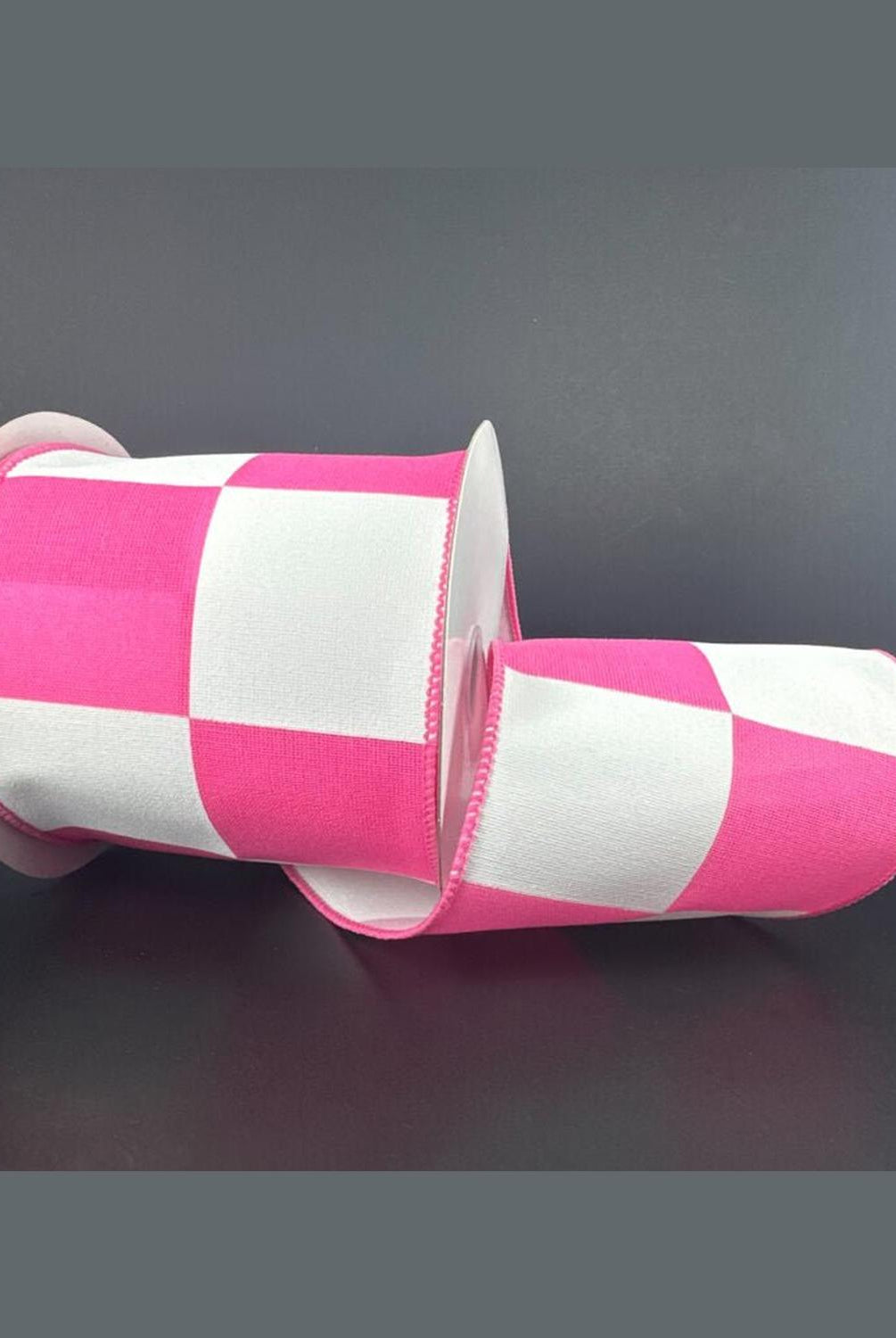 Shop For 4in Oversized Race Check Ribbon: Pink (10 Yards)