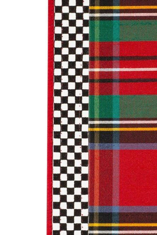 Shop For 4in Plaid Ticking Tradition Ribbon (5 Yards)