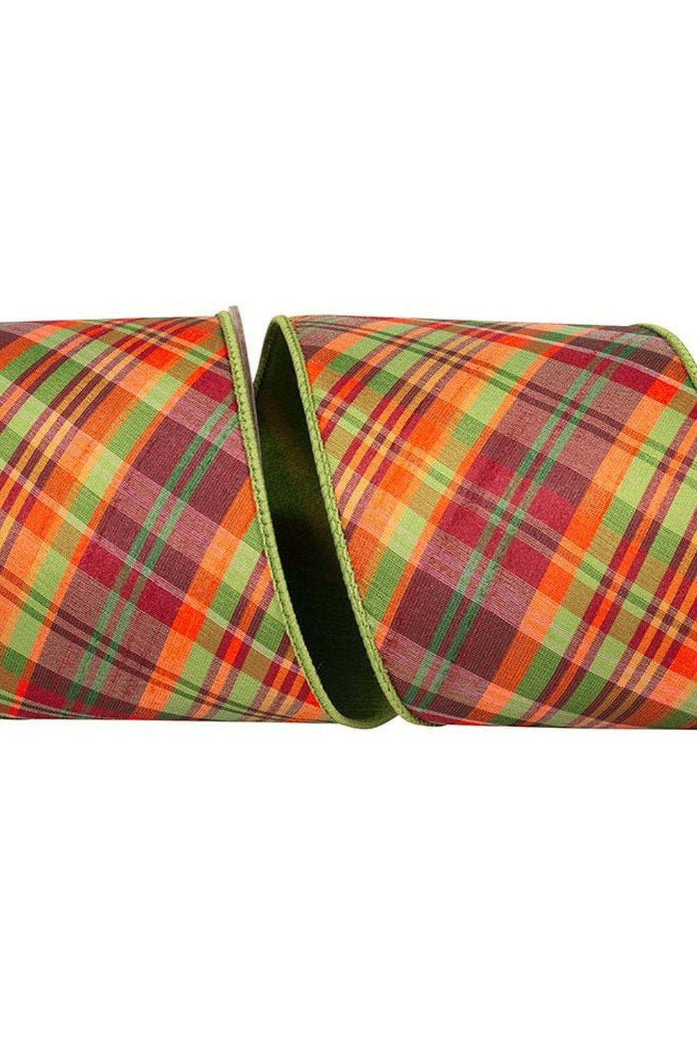 Shop For 4in Plaid Tierra Diagonal Ribbon: Sage (5 Yards)