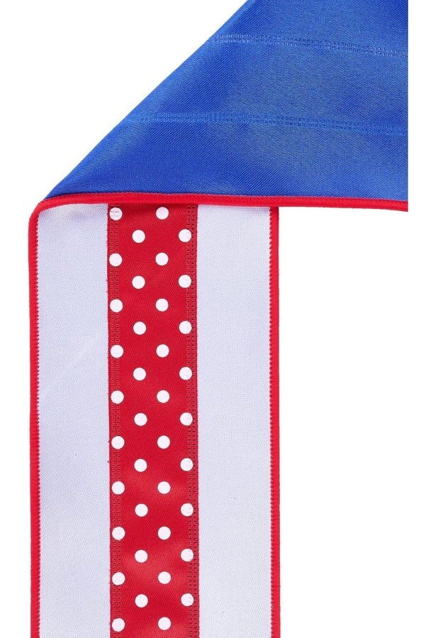 Shop For 4in Polka Dot Satin Fused Ribbon: Red/White/Blue (10 Yards)