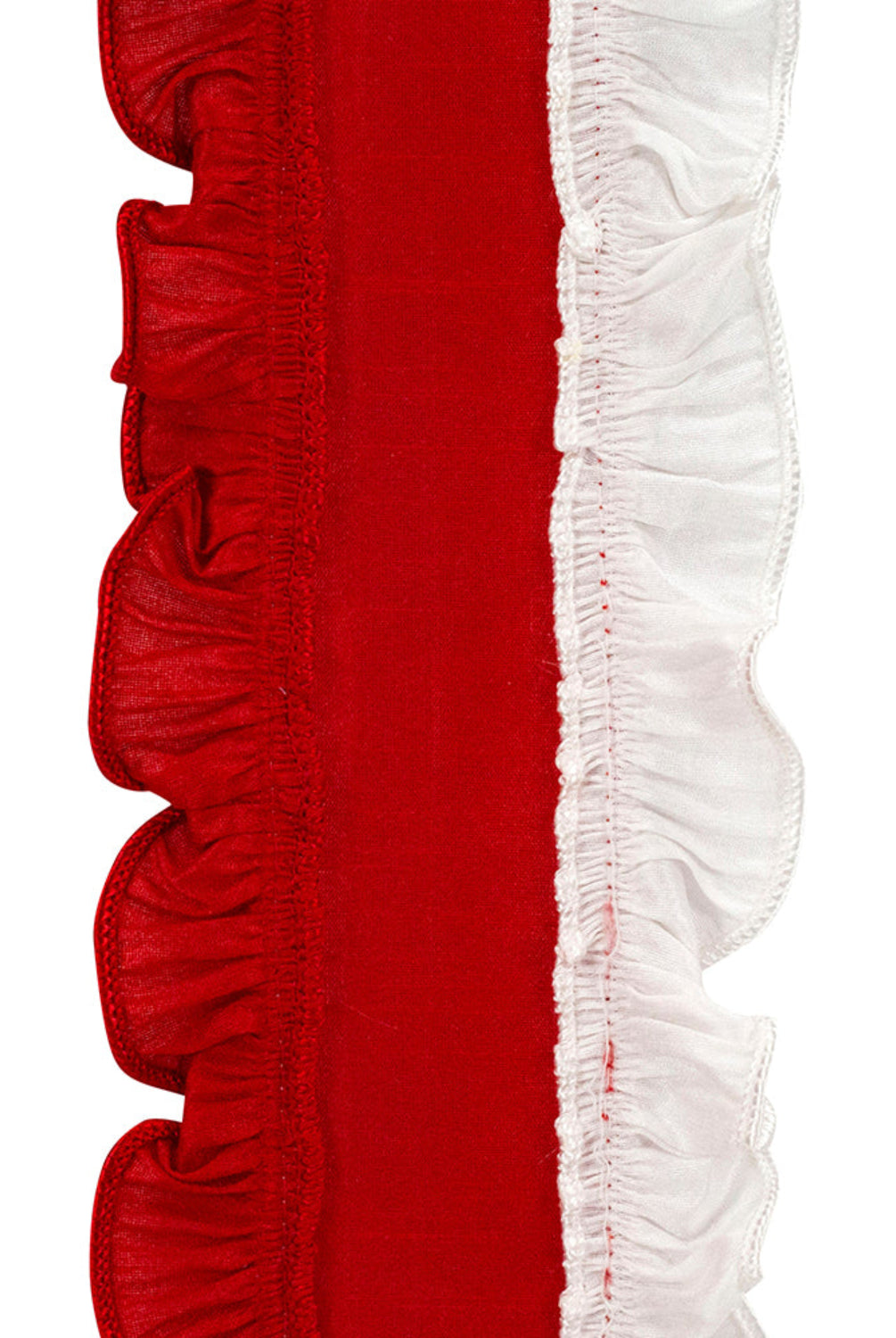 Shop For 4in Ruffle Festivity Dupioni Ribbon: Red/White (5 Yards)