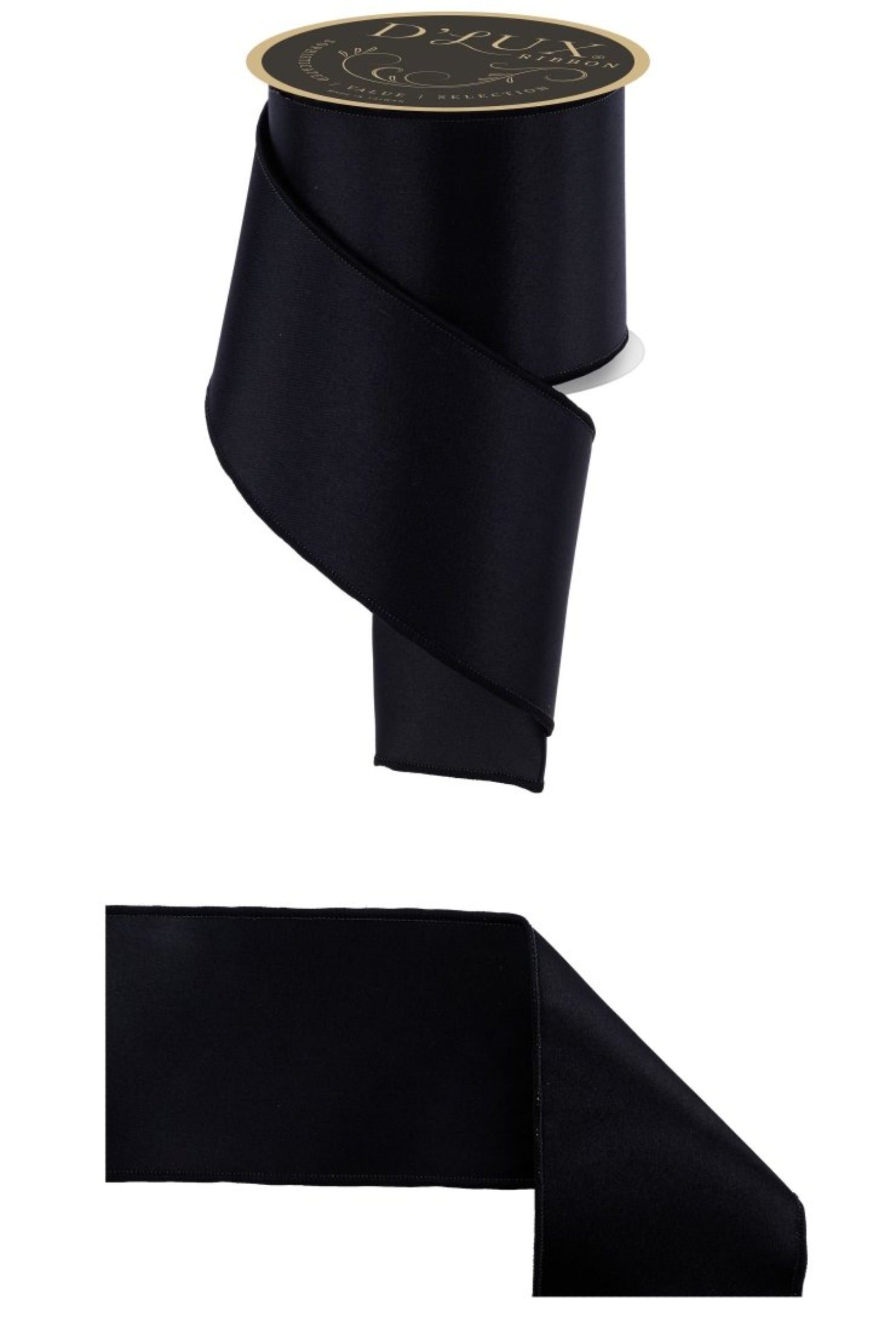 Shop For 4in Satin Fused Ribbon: Black (10 Yards)