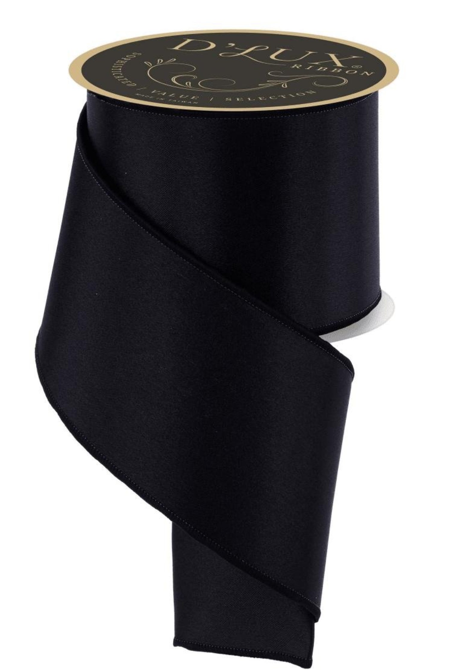 Shop For 4in Satin Fused Ribbon: Black (10 Yards)