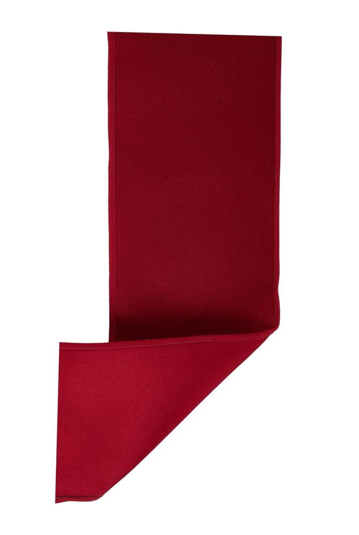 4in Satin Fused Ribbon: Dark Red (10 Yards)