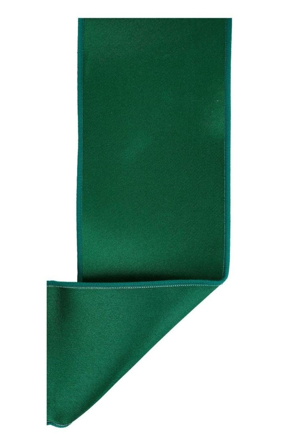 4in Satin Fused Ribbon: Emerald Green (10 Yards)