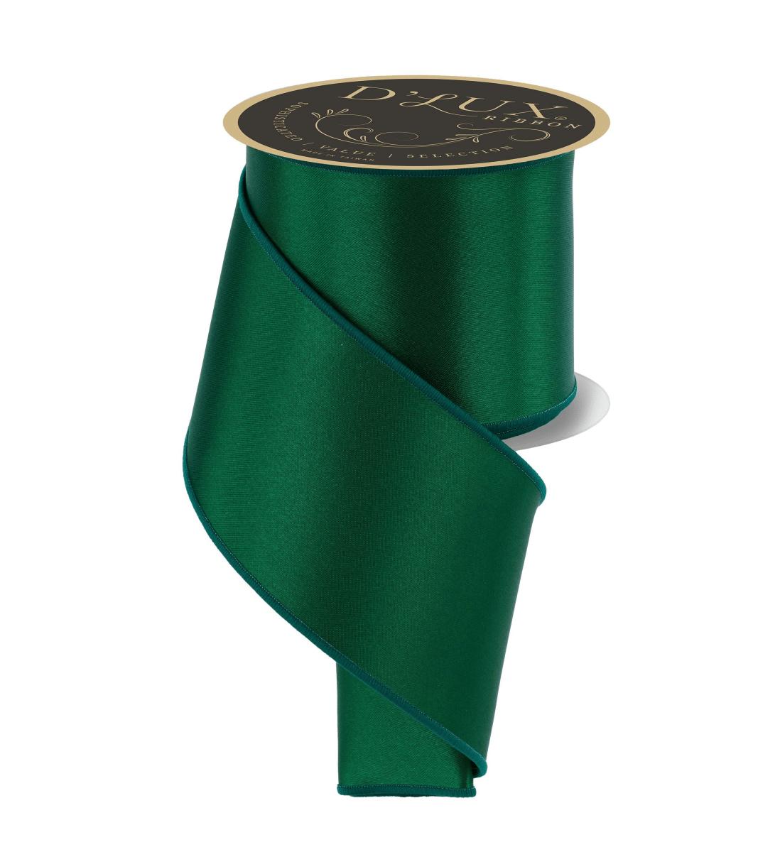 Shop For 4in Satin Fused Ribbon: Emerald Green (10 Yards)