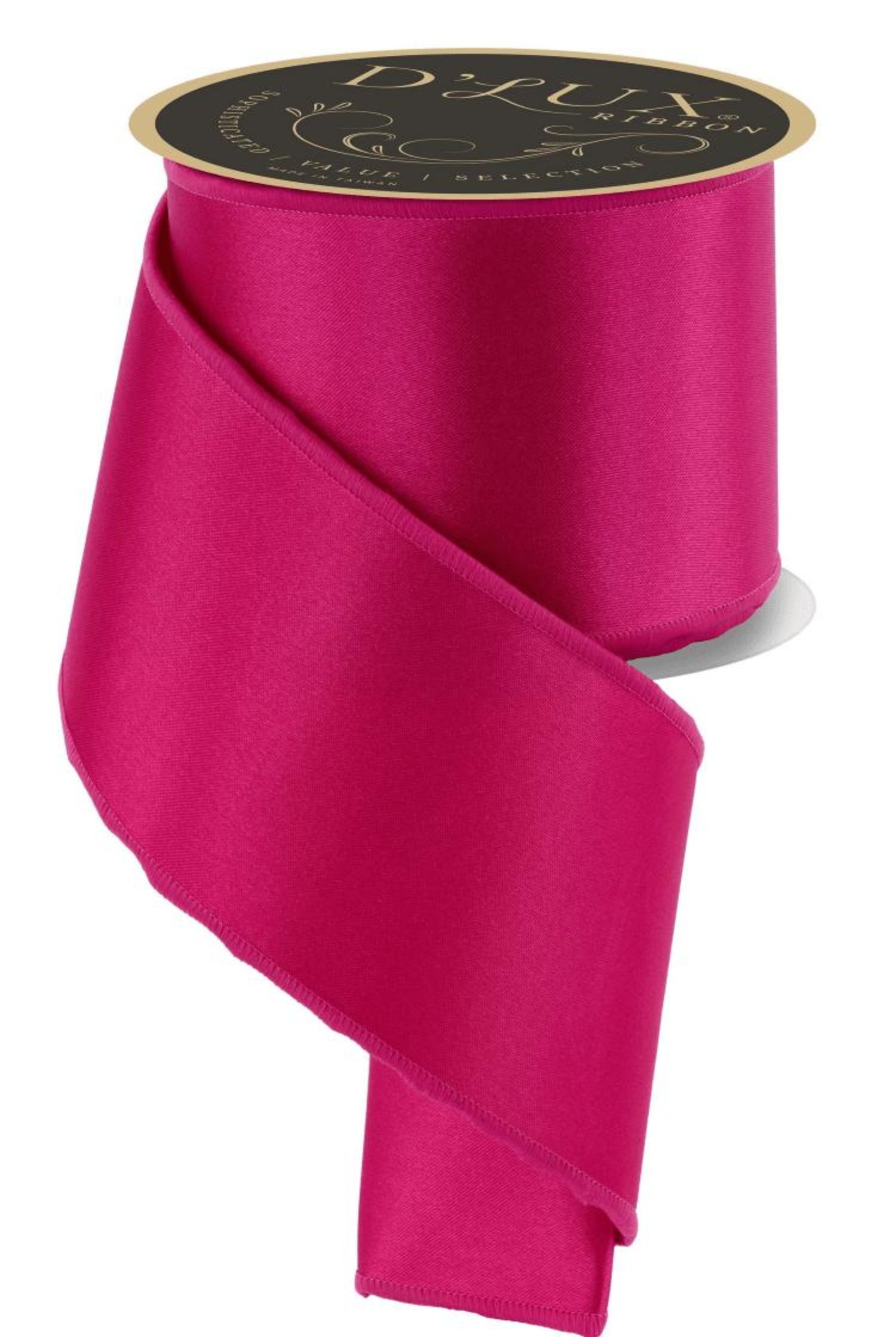 Shop For 4in Satin Fused Ribbon: Hot Pink (10 Yards)