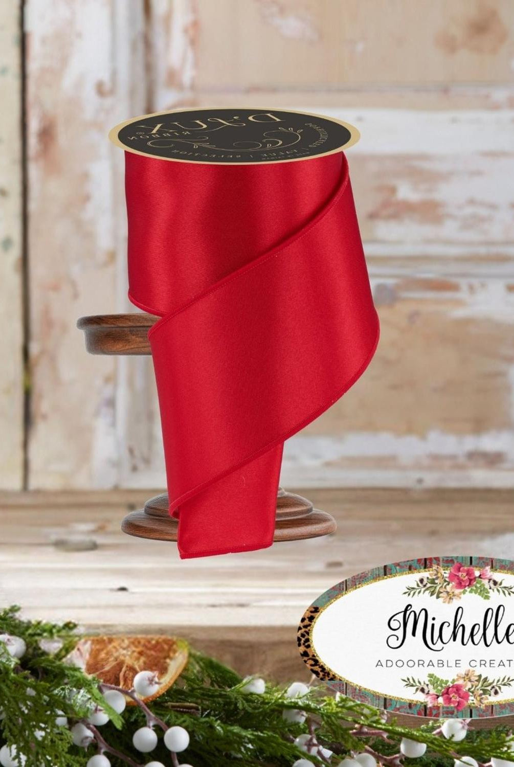 Shop For 4in Satin Fused Ribbon: Red (10 Yards)