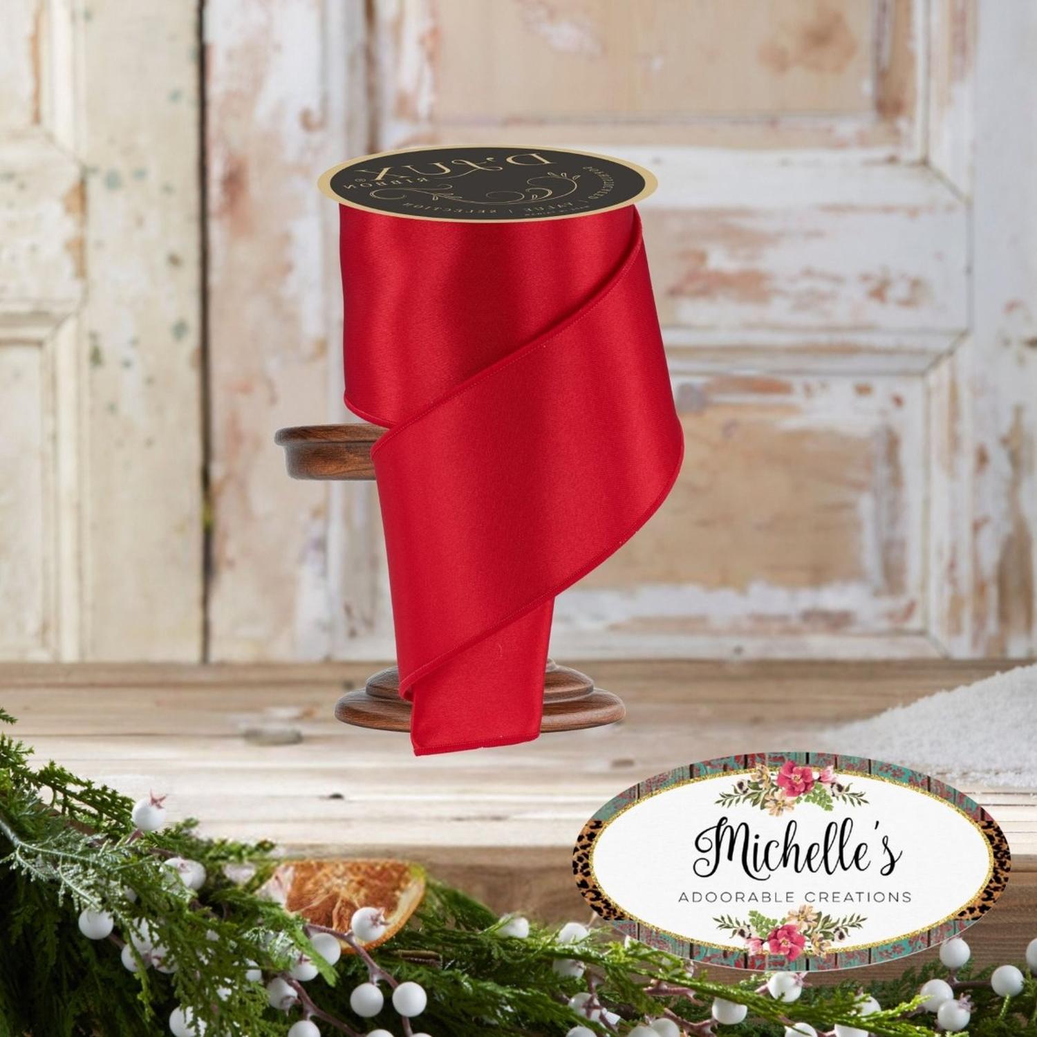 Shop For 4in Satin Fused Ribbon: Red (10 Yards)