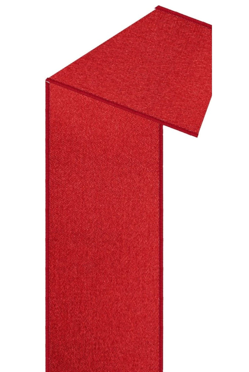 4in Satin Fused Ribbon: Red (10 Yards)