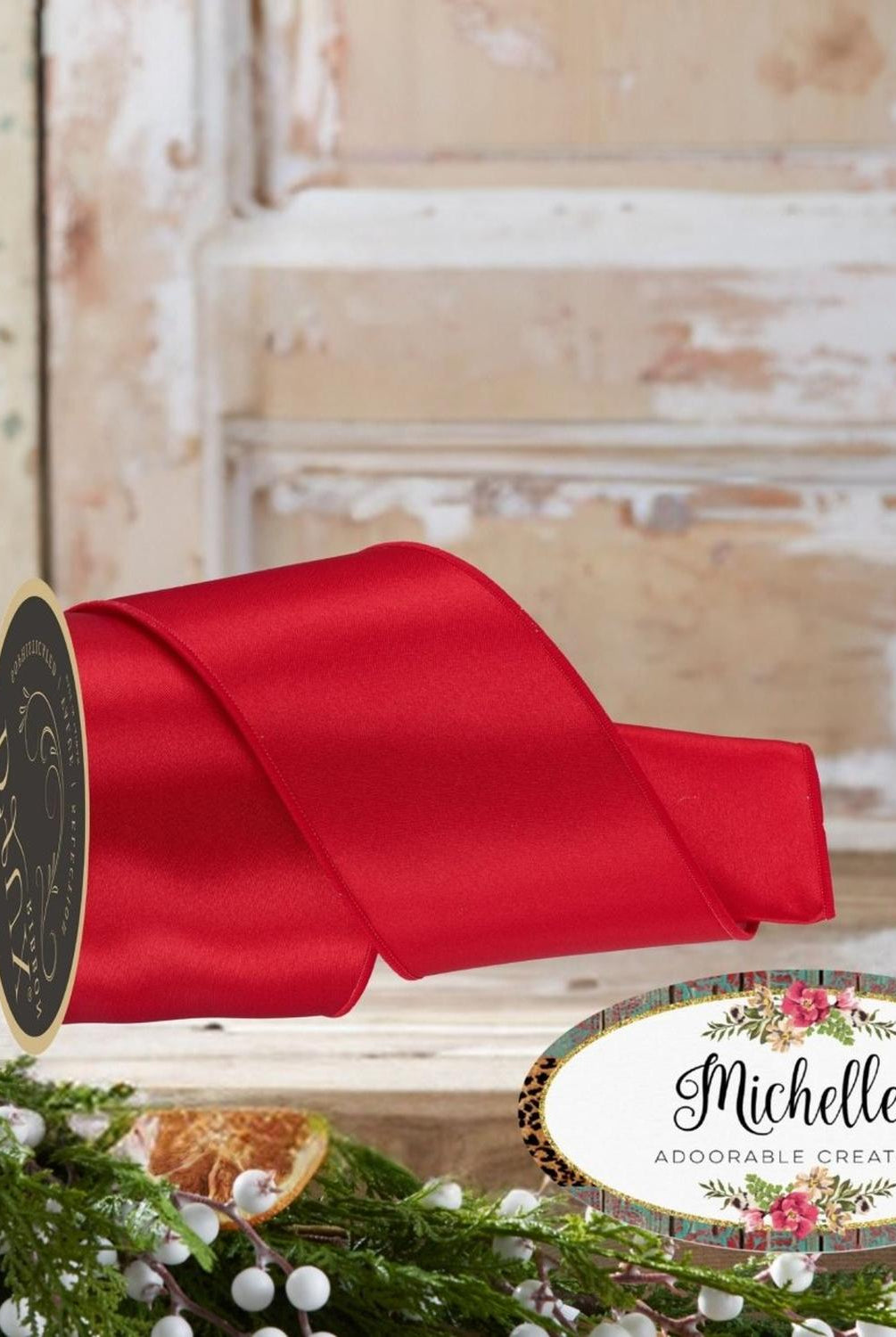 Shop For 4in Satin Fused Ribbon: Red (10 Yards)