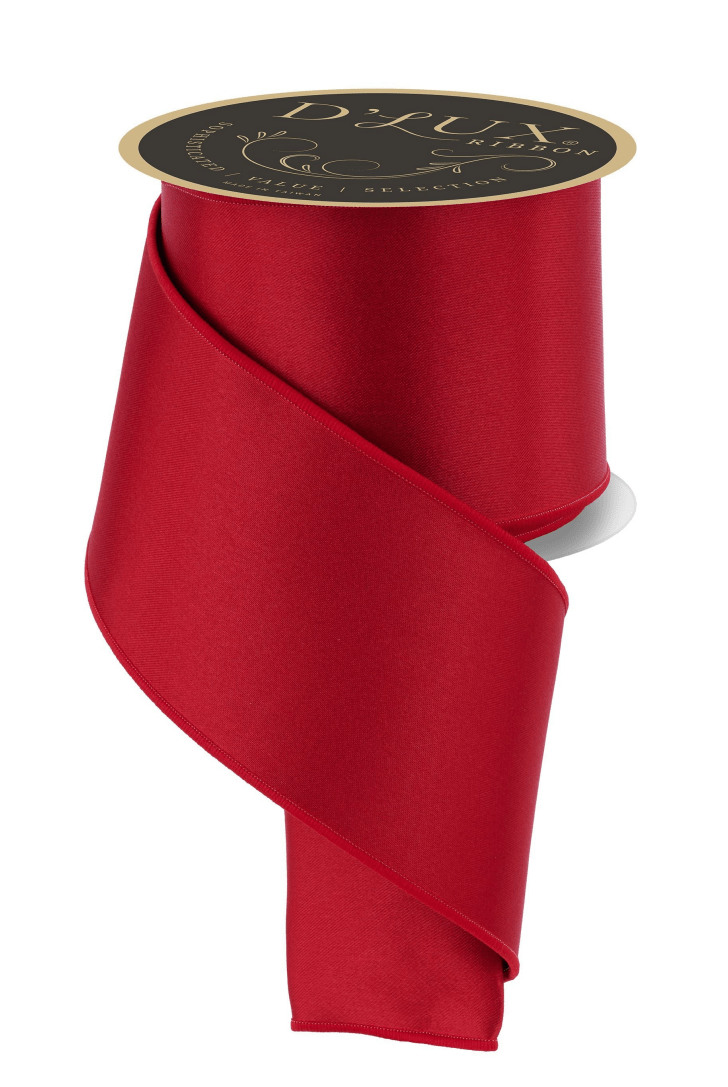 Shop For 4in Satin Fused Ribbon: Red/Emerald Green (10 Yards)
