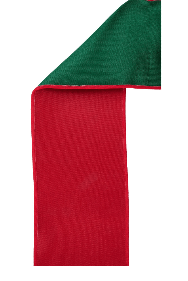 Shop For 4in Satin Fused Ribbon: Red/Emerald Green (10 Yards)