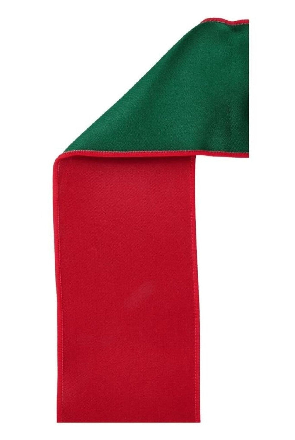 4in Satin Fused Ribbon: Red/Emerald Green (10 Yards)