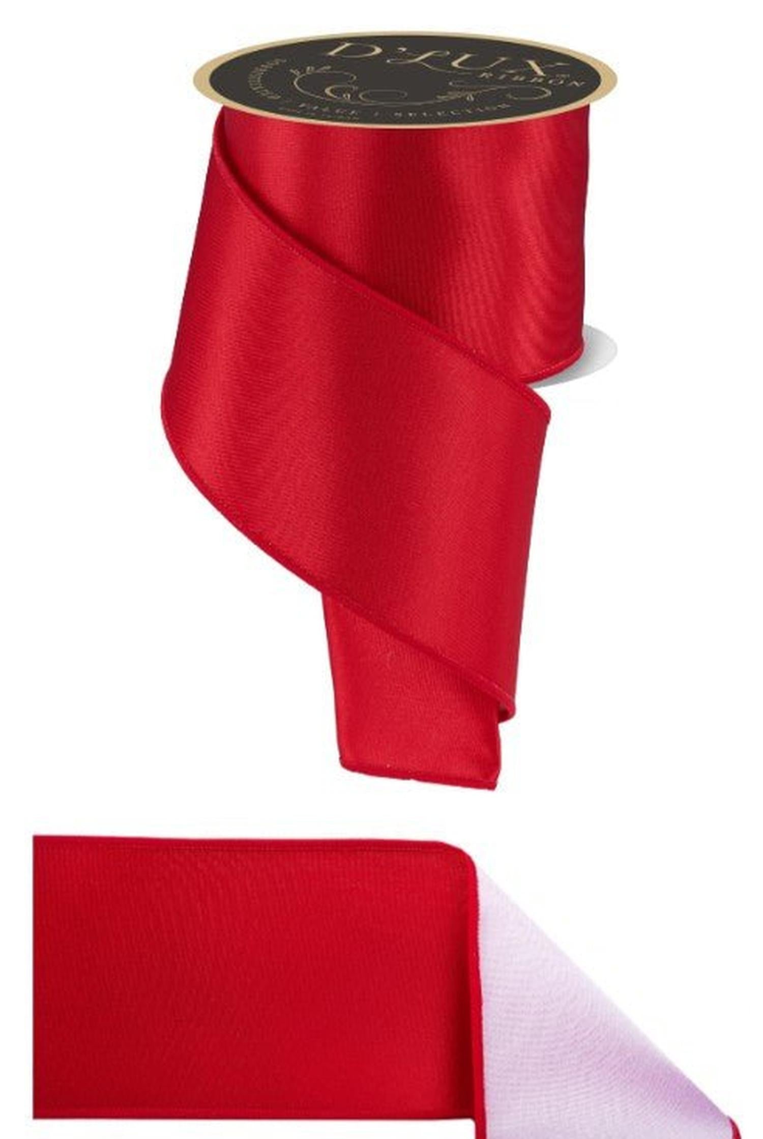 Shop For 4in Satin Fused Ribbon: Red/White (10 Yards)